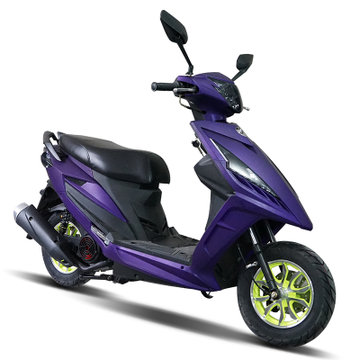 风感觉全新鬼火八代战速踏板摩托车125cc助力车城市街车紫色125cc卧式