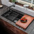 科恩纳石英石水槽单槽加厚一体厨房洗碗盆水池花岗岩家用商用套餐(D800金砂黑高配套装)