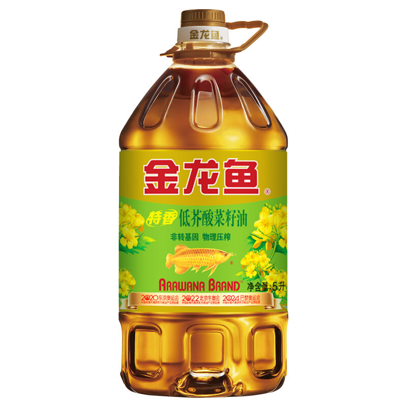 金龙鱼油香菜籽油5l 低芥酸非转基因特