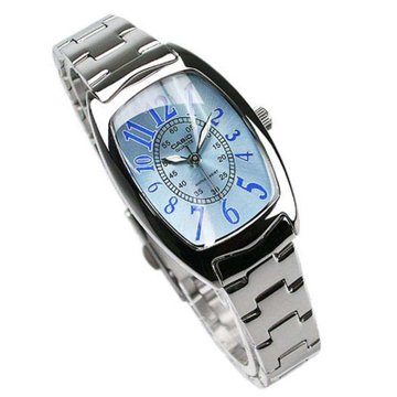 【卡西欧1208d-2b日韩品牌表】卡西欧(casio)女表 酒桶型珍珠贝壳女士