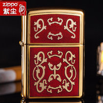 原装 ZIPPO防风打火机 纯铜经典款红色富贵花 706 正版限量版(红色)