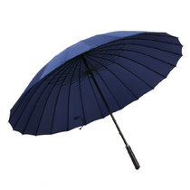 24骨雨伞长柄雨伞告伞双人伞直杆伞户外大伞面遮阳伞商务直杆伞tp7017(藏青色)