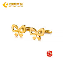 真快乐黄金 足金蝴蝶耳钉 0801a006
