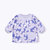 宝宝吃饭罩衣围兜防水婴儿反穿衣春季长袖围裙儿童画画衣护衣1260(1469蓝花朵 120)