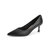 森达2021秋季新款商场同款气质通勤尖头细跟女单鞋婚鞋3EL01CQ1(黑色 36)