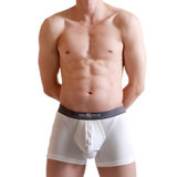【KING STYLE】经典美国棉D型贴身平角裤CS-D4806-W(白色 M)