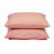 梦佳家纺 纯棉华夫格素色枕套一对枕头套2只装45*65cm-4色可选(粉色)