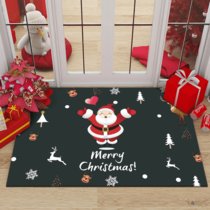 新款圣诞节地垫家用入户门口脚垫进门防滑刮泥垫子圣诞老人装饰(圣诞老人)