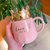 创意情侣陶瓷马克杯高档办公室带盖喝水杯子高颜值大容量早餐杯(A款粉色420ml)