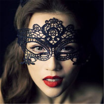 性感蕾丝镂空黑色眼罩 夜店时尚女王面具 情趣内衣7677、7681(黑色眼罩一个7681)