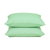 梦佳家纺 纯棉华夫格素色枕套一对枕头套2只装45*65cm-4色可选(冰绿色)