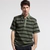 FORESUN弗邦行夏季新款男装时尚条纹纯棉短袖polo衫 TXB11-1811(绿色 S165)