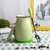 情侣对杯个性马克创意茶杯家用女生杯水带盖礼盒勺子韩版水杯子新款一对杯子粉色(绿色满天星-带专属勺 加盖)