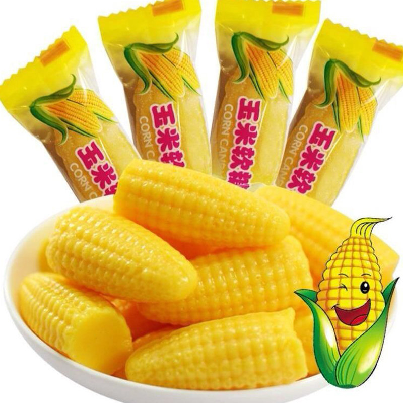 童年零食经典玉米奶油软糖500g整袋满口留香