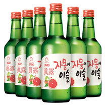 真露烧酒360ml*6瓶西柚味 韩国进口13° 新老包装随机发货