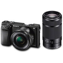 索尼（Sony）ILCE-5100Y(16-50mm+55-210mm) 双头套机 (A5100Y 自拍数码微单相机)(黑色 官方标配)