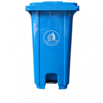 俊采云JCY-E070户外大码塑料有盖商用垃圾桶脚踏式小区240L大垃圾桶 240L加厚【脚踏款】（单位：个）(蓝色 JCY-E070)