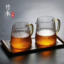 公道杯玻璃锤纹功夫茶具分茶器日式大容量加厚耐热带手柄茶海公杯(950ml锤纹公道杯 默认版本)