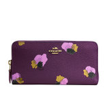 COACH 蔻驰 新款女式花卉印花涂层拉链钱包 53794(紫色)