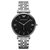 阿玛尼手表超薄时尚休闲潮流钢带黑盘石英男士手表AR1676(黑色 钢带)