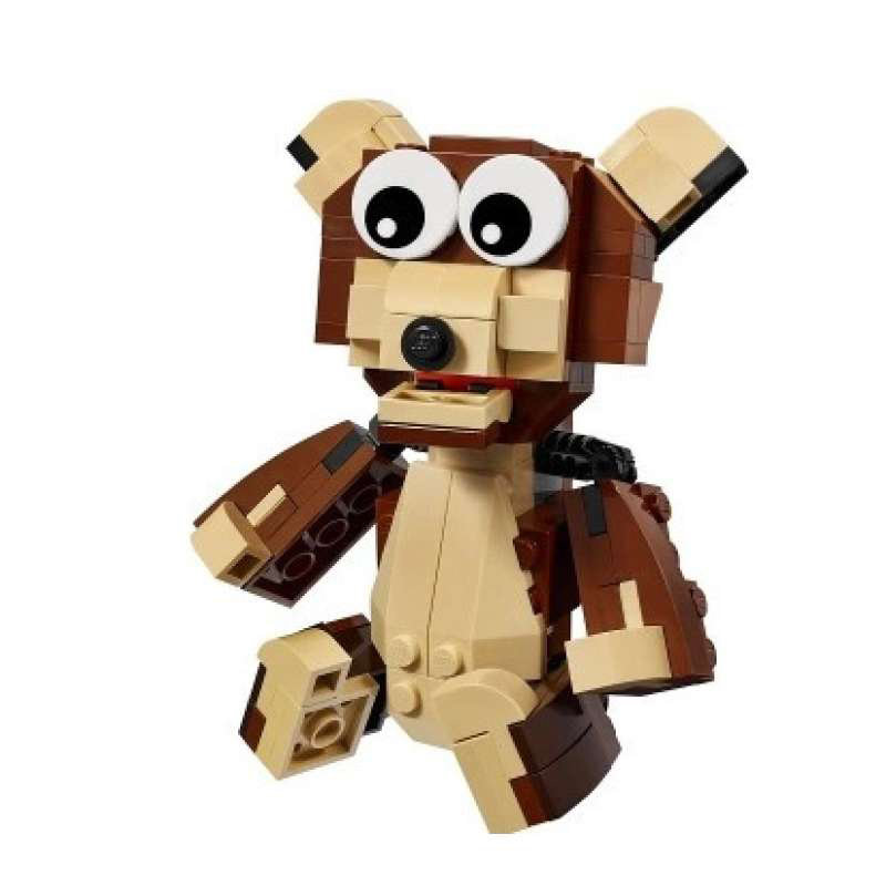 积木拼插乐高lego创意百变三合一系列l31019顽皮的猴子小颗粒积木玩具