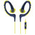 铁三角(audio-technica) ATH-SPORT1iS 耳挂式耳机 运动防水 佩戴舒适 海军蓝/黄色