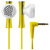 铁三角(audio-technica) ATH-J100 耳塞式耳机 时尚多彩 小型轻便 音乐耳机 黄色
