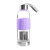 谢裕泰 耐热玻璃矿泉水瓶 带不锈钢茶漏(380ML 紫色)