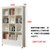 韩式书柜70组合书架80儿童书橱90多功能厅柜现代简约田园白色书桌(180高三抽书柜（120宽）)