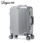 丹爵(DANJUE)新款20/24/28英寸铝框拉杆箱男女通用行李箱 万向轮旅行箱 D23(银色 28英寸)