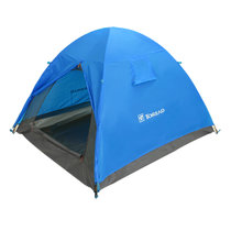 探路者2015年新款户外装备露营登山旅行三人双层帐篷KEDE80501(海水蓝)