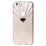 Talos iPhone6镶钻金扇透明壳麦子