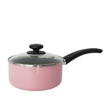 韩库马卡龙辅食不粘汤奶锅GM-G021 16cm 粉色