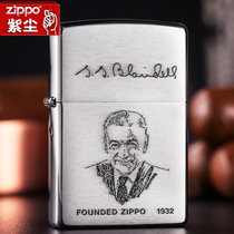 原装 正版防风ZIPPO打火机 创始人签名肖像 200FL Zipoo 芝宝(红色)