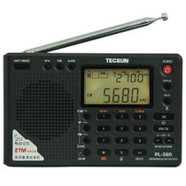 德生(Tecsun) PL-380 全波段数字解调 收音机 四六级英语听力高考考试 黑色