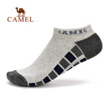 Camel/骆驼男款毛圈袜 回弹吸汗透气舒适面料短筒袜运动袜 A7S3B3138(中灰)