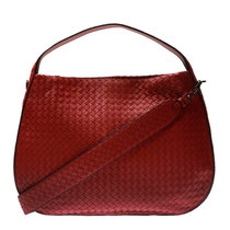 BOTTEGA VENETA红色羊羔皮女士单肩包斜挎包547225-V0016-6423红色 时尚百搭