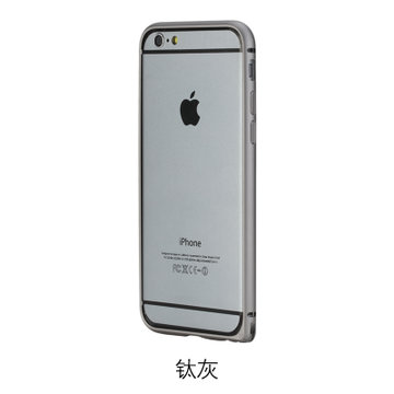 rock 蘋果6金屬邊框4.7寸iphone6超薄手機殼保護套(鈦灰色)