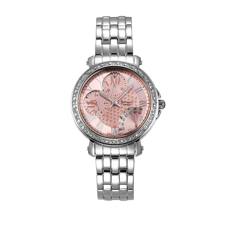 卡西欧(casio)手表sheen系列时尚奢华钻石女表shn-3011d-4a(shn-3011d