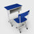 【京好】孩童学习桌椅套装 现代简约环保实木桌子椅子小孩课堂学校教育机构A86（物流到付）(深蓝色带靠背 10套物流到付)