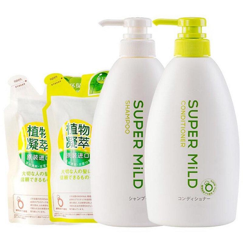 资生堂惠润绿野芳香洗护套装2000ml洗发水600ml护发素600ml洗发露替换