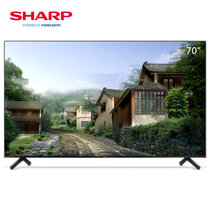夏普（SHARP）70英寸4K全面屏日本原装面板 2+16G 杜比音效 HDR10智能平板液晶电视4T-Z70B7CA