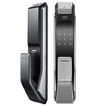 三星智能指纹锁 电子门锁 密码锁shs-p718bg/cn银色