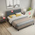 拉斐曼尼 BSA011 北欧风格实木床简约现代1.8米主卧软靠背床双人床(图片 床+床头柜+床垫)