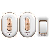 CACAZI卡佳斯 W-9918一拖二 家用门铃无线 交流数码电子防水遥控门铃老人呼叫器(金色)