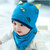 春秋季新生儿帽子胎帽婴儿帽子0-3-6-12个月小孩男女童宝宝棉帽冬(蓝色)