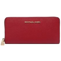 Michael Kors 迈克·柯尔 女士JET SET TRAVEL长款拉链钱包 32S3GTVE3L(红色)