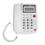 黑马王电话机座机办公家用C006免电池自动收线可接分机(灰白色)