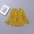 2019春季新品童装女童长袖印花T恤 韩版喇叭袖纯棉打底衫(110 黄色)
