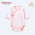 小米米婴儿衣服 男女宝宝长袖包屁衣薄款 新生儿和式护肚衣秋装新(红匹印 59cm（3-6月）)